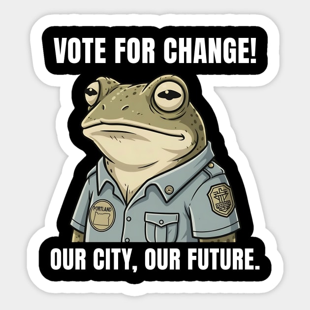 Portland Frog - Antifa Frog - Anti fascist - Anti fascism - Oregon - Wildlife frog Sticker by ArtistTee ⭐⭐⭐⭐⭐